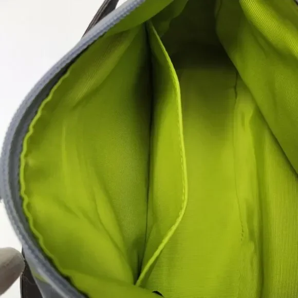 Coach Gray Canvas Leather Trim Zipper Closure Small Hobo Bag - Picture 10 of 12